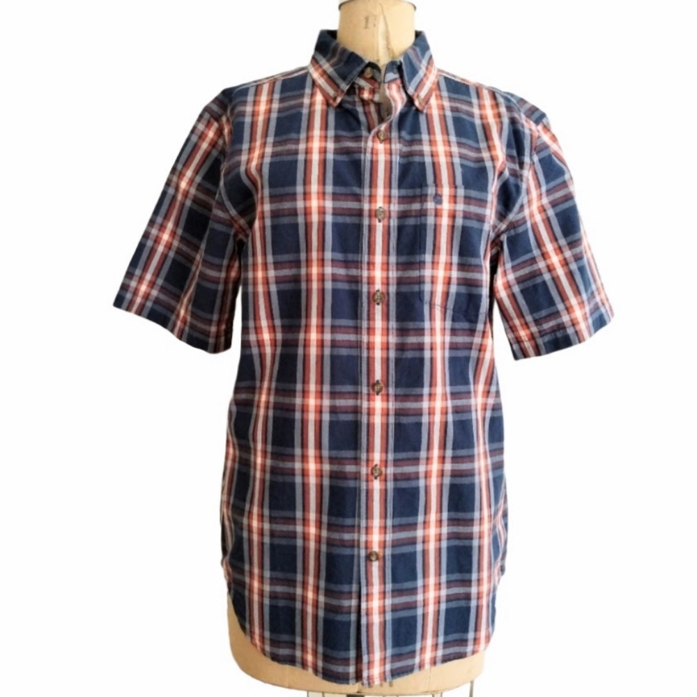 Carhartt Short Sleeve Plaid Shirt Size Medium